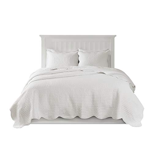 Madison Park MP13-1037 Tuscany Quilt Set-Casual Damask Medallion Stitching Design Lightweight Coverlet Bedspread Bedding thumb #11