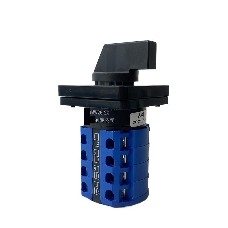 Interruptor rotativo eléctrico de 20A y 4 polos para tableros de control