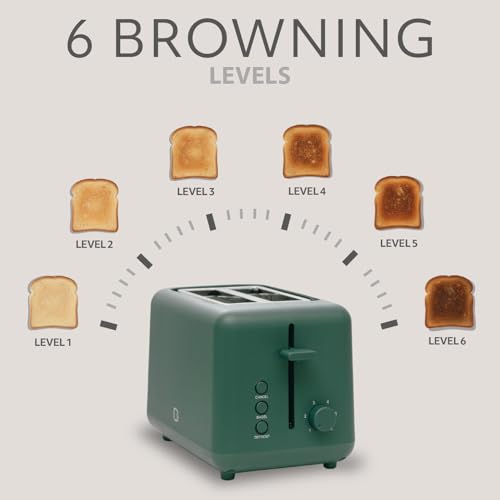 Image of WILLOW Eco Series 2-Slice Toaster, Extra-Wide Slots for Bagels & Artisan Bread, 6 Shade Browning Settings, High-Lift Toast Boost, Removable Crumb Tray, Cancel /Defrost Buttons, Toaster 2 Slice