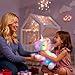 Hopearl LED Plush Unicorn Lighting Up Stuffed Mommy Unicorn with 3 Baby Unicorns in her Tummy Stuffed Animal Playset Night Lights Glow in The Dark for Mom Toddler Girls, Rainbow, 19''