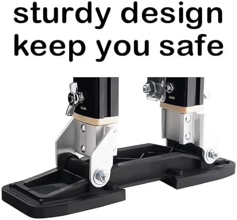 Adjustable Aluminum Alloy Drywall Stilts - Portable & Skid-Proof with Comfort Leg Straps - Premium Quality Tool for Painters, Ceiling Installers & Drywallers (Size: 4)