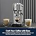 De’Longhi Dedica Arte Espresso Machine with My LatteArt Steam Wand (Milk Frother), 15-Bar Pump & 3-Level Temp Control - Compact Espresso Maker for Latte & Cappuccino - Italian Stainless Steel Design