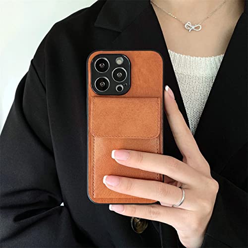 Étui portefeuille iPhone XS Max marron clair idéal pour voyager léger au quotidien