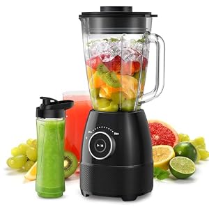 Waworio OK1807P Standmixer Smoothie Maker mit Glasbehälter