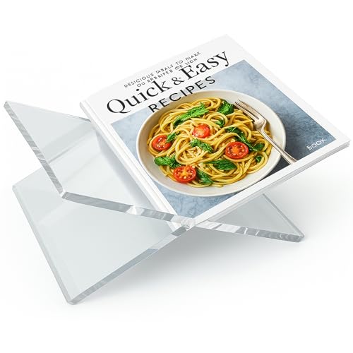 Support de livres en acrylique pour lire les mains libres en cuisine
