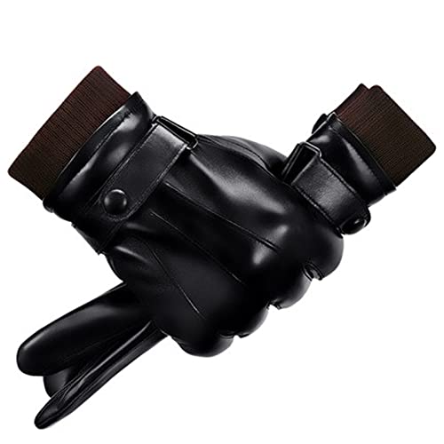 Hiver Gants Hommes Faux Cuir Doublure Cover