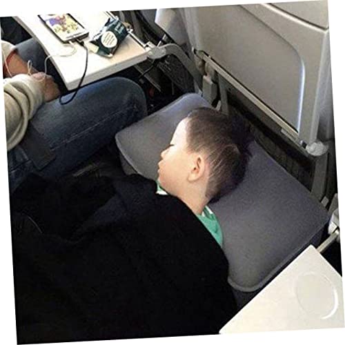 Coussin de relaxation gonflable réglable voyage avion train pour jambes bleu portable - 6