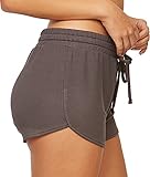 COLOSSEUM Active Women's Sage Four Way Stretch Micro French Terry Yoga and Lounge Short (Charcoal, Medium)
