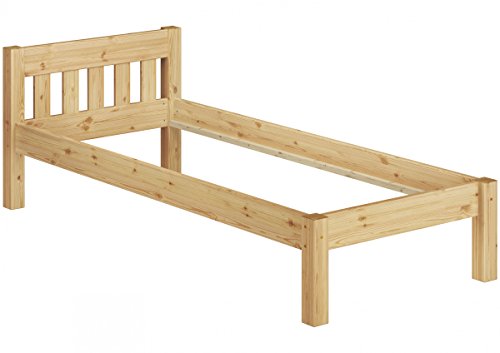Erst-Holz®Kinderbett kurzes Bett 90x190 Massivholz Kiefer Natur Bettgestell ohne Zubehör 60.38-09-190 oR