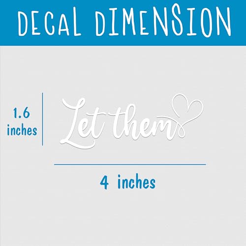 Image of Set 3Pcs Let Them Rearview Mirror Decal Mental Health Awareness, Inspiration, Selflove, Christian Bible Stickers, Vinyl Waterproof 4 Inches Car Decals, Tumbler Decal for Girl Mom Dad