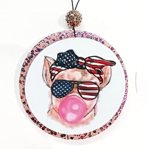 4Th Of July Freshie Cardstock Circles Cutouts Rounds 2.5” Inches | 24 Pk Mixed | Oven Bake For Aroma Beads Heavy Weight Paper American Holiday Red, White And Blue #TOP3