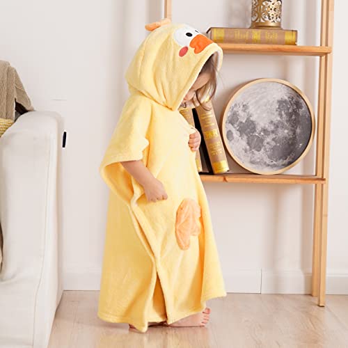 Bebamour Toalhas com capuz para bebés toalha com capuz com capuz para meninos meninas toalha com capuz absorvente para crianças, Fluffy Duck