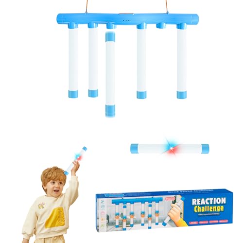 EliphonTowne Catching Sticks Game - 3 Speeds Hand Speed Challenge Toy Adult Kid, Lighting Reaction Training Stick Sensory Toys, Kids Drop Pick up Sticks Game, Gift for Party/School/Family 0115-2