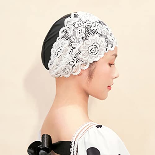Ladies Swimming Cap, Waterproof Lace Hat for Beach Surfing, Shower, Elastic Bathing Cap for Long and Short Hair - Image 4