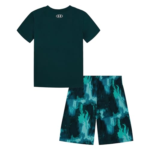 Image of Under Armour Boys' 2-piece Short Sleeve Graphic T-Shirt and Shorts Set, Lightweight & Breathable