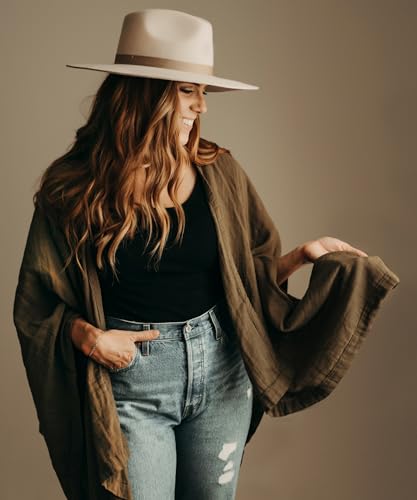 Image of Indi by Kishu Baby Fairtrade Certified Organic Muslin Nursing Cover Up for Breastfeeding, Breathable Shawl, Scarf, Privacy Nursing Cover for Breastfeeding Moms (Dark Olive)