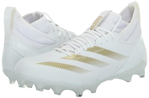 adidas Tênis unissex Adizero Impact, Branco/dourado metálico/branco, 8.5 Women/7.5 Men