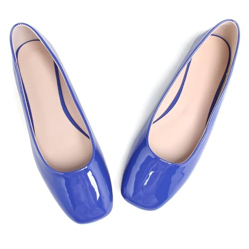 Image of Dear Time Women's Casual Foldable Ballet Flats Square Toe Ballerina Flats Shoes Comfortable