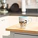 Chickadee Watercolor Blue On White 12 Ounce Glossy Stoneware Mug With Handle