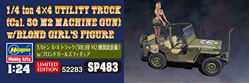 Camioneta utilitaria 4x4 Ton 1/24 con figura 1/4 Hasegawa miniatura 5