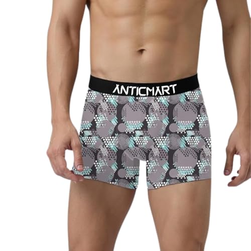 Image of Men's Extra Thin Elastic Ice Silk Underwear - Long, Comfortable, Breathable Boxer Brief Trunks (Pack of 3)