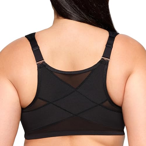 Image of Posture Back Front-Closure Plus Size Wonderwire Lace Bra Underwire #1255