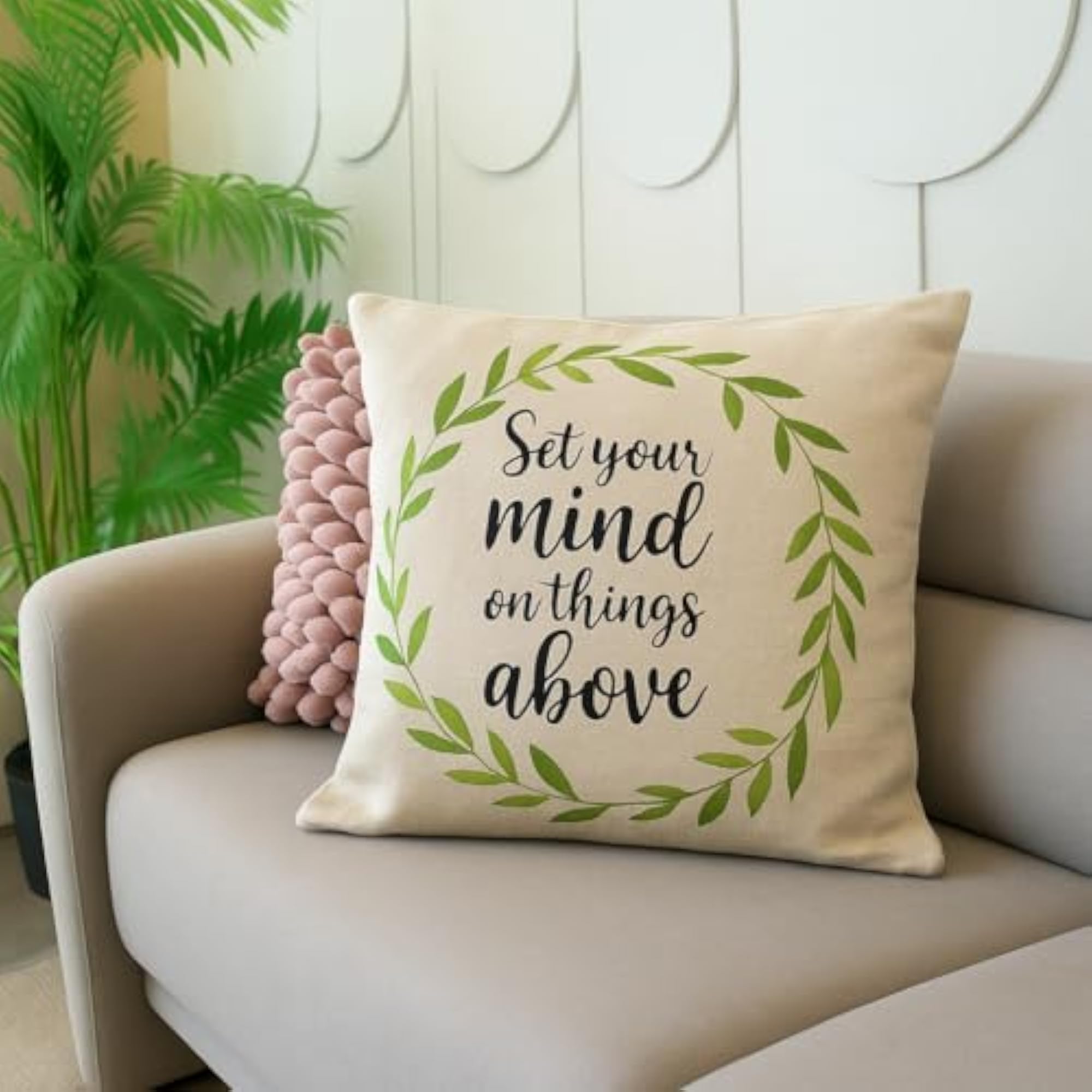 Textured Quote Cushion Cover, 16x16 Inch