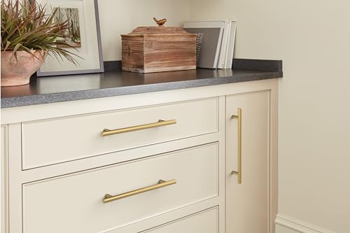 Image of Amerock 7 inch Bar Pulls Champagne Bronze Drawer Pull | 7 inch (178mm) Center-to-Center Mounting Distance and 9-3 /8 inches Overall Length, Durable Carbon Steel Cabinet Hardware