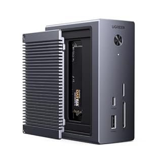 UGREEN Revodok Pro Docking Station 10 In 1 SSD M.2 NVME Hub USB C HDMI 4K 60Hz Multiport USB Data 10Gbps PD 100W Caricatore Adattatore Ethernet Gigabit Lettore Scheda SD TF