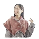 [my makura] 吸湿発熱 マグマパワー 肩当て 【 眠りの専門店マイまくら 】 鹿児島県桜島の火山灰を練りこんだ糸を使用 最大8.6℃の温度差 男女兼用 日本製 あったか 冷え 防寒 はんてん ちゃんちゃんこ ポンチョ ゆったりサイズ 冬 ギフト (スモーキーピンク)