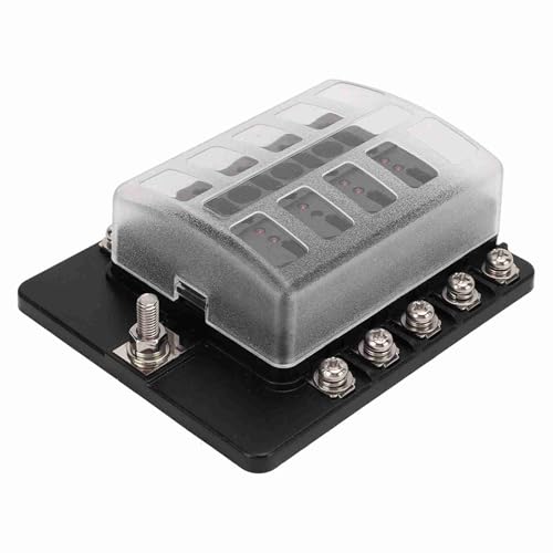 Boîte 10 voies ABS 100A avec indicateur LED rouge pour voiture