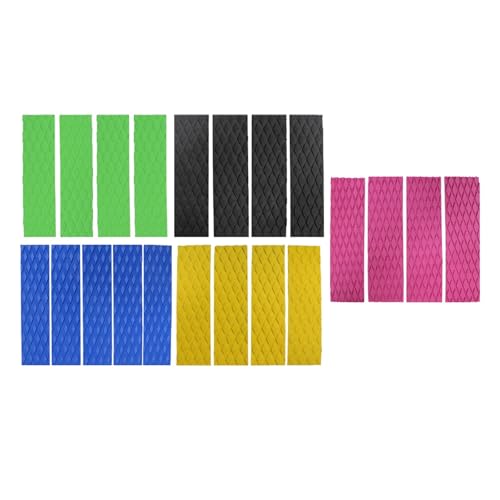 1 Set Surfboard Mat EVA Surfboard Skimboard Traction Pad Groove Tail Front Pads Windsurfing Parts(The Blue 4)