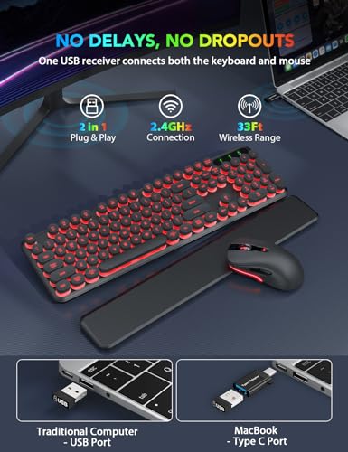 Trueque Wireless Keyboard And Mouse Backlit thumb #3