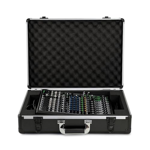 UNISON Case pour Mackie ProFX12v3, valise de protection (valise de transport, mousse découpée sur mesure, design léger et robuste, fermetures métalliques, poignée ergonomique en caoutchouc)