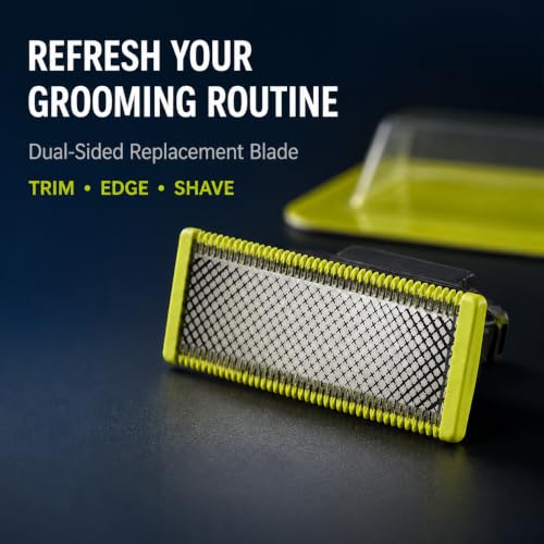 Image of Replacement Blade Compatible with Philips OneBlade Trimmers for Men, Fits QP1424, QP1624, QP2512, QP2525, QP2532, QP2620, QP2724 /10, QP2824 /10 & QP6550, Blade Only, 1 Pack