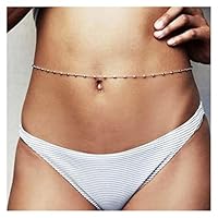 Fashband Boho Taille Ketting Turquoise Kralen Buikketting Bikini Strand Body Kettingen voor Vrouwen, Eén maat, legering, legering