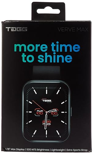 TAGG Verve MAX with 1.78 inch IPS Display, Real Spo2, 24 * 7 Heart and Blood Rate Monitoring, Female Health Tracking || Black Yellow