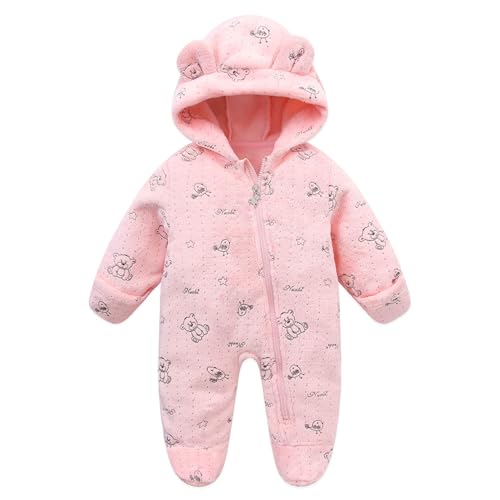 Mokitoni Baby Boy Romper Winter Onesie Warm Snowsuit Coat Bear Onesie 6 9 months Gloves -  fleece 002
