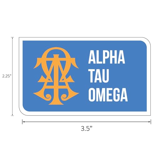 Hojas de calcomanías Alpha Tau Omega para decorar superficies sin dejar marcas 3