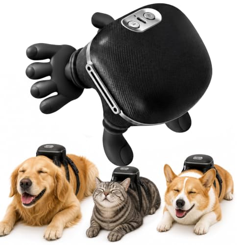 Dog Massager with Hands for S/M/L Dogs and Cats (Black)