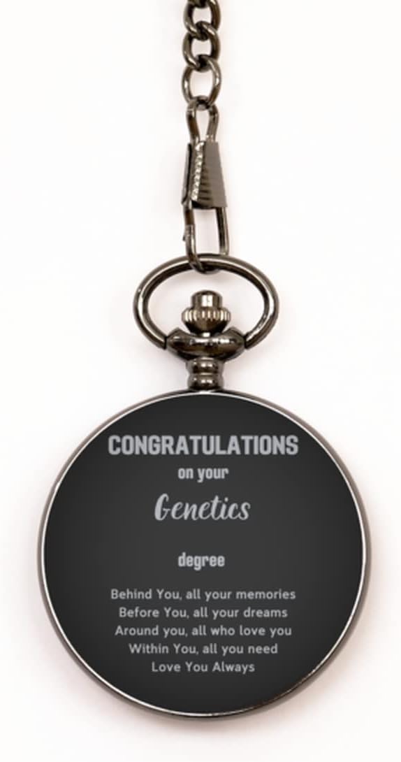Genetics Graduated Pocket Watch Graduation Gift - Congratulations on Genetics Degree Graduated,Graduation Gift Birthday