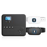 piutezo Wireless Dog Fence & Remote Training Collar, Pet Containment System with Adjustable Radius Range 16ft to 393ft, Waterproof & Rechargeable Training Collar Receivers for All Dogs (Black & White)