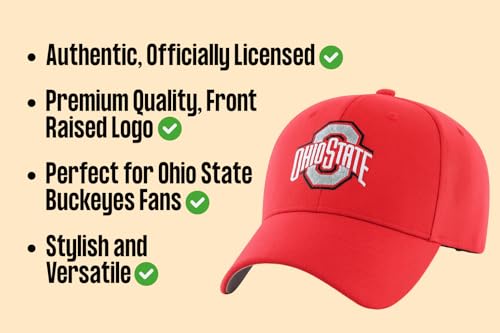 Gorra bordada ajustable con logo de equipo Ohio State miniatura 5