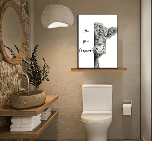 Toile Are You Pooping solution murale anti-morosité pour WC et bain