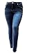 Jack David Dark Blue Women's Plus Size Stretch Midrise Denim Jeans Pants Skinny Leg