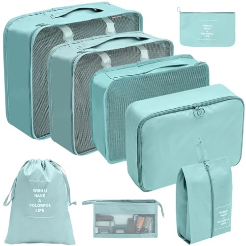 Organiseur de bagage bleu pour des vacances sans stress en famille