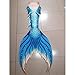 Produktbild RKRXDH Meerjungfrau Flosse Zum Schwimmen, Mädchen Meerjungfrau Schwanz Badeanzug, Geschenk for Frau Geeignet Schwimmen (Color : Style-F, Size : Tailored)