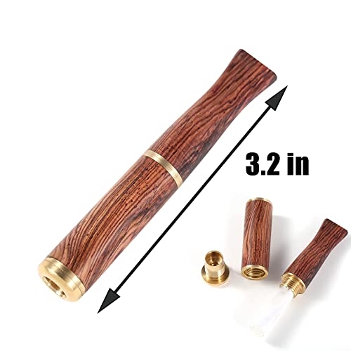 Wooden Cigarette Holder, Fits Regular, Slim Cigarettes, Rolled Tobacco - 3.2'' Smoking Tube (Yellow) image 5
