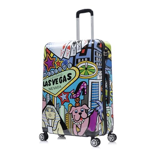 Image of InUSA Las Vegas Print 28-Inch Large Hardside Spinner Luggage Lightweight