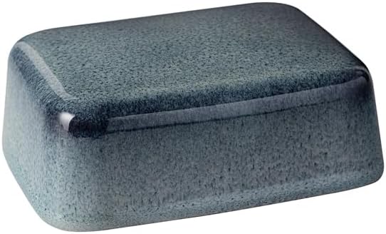 Lave gris butter dish, 15 x 12 x 6.5 cm, grey